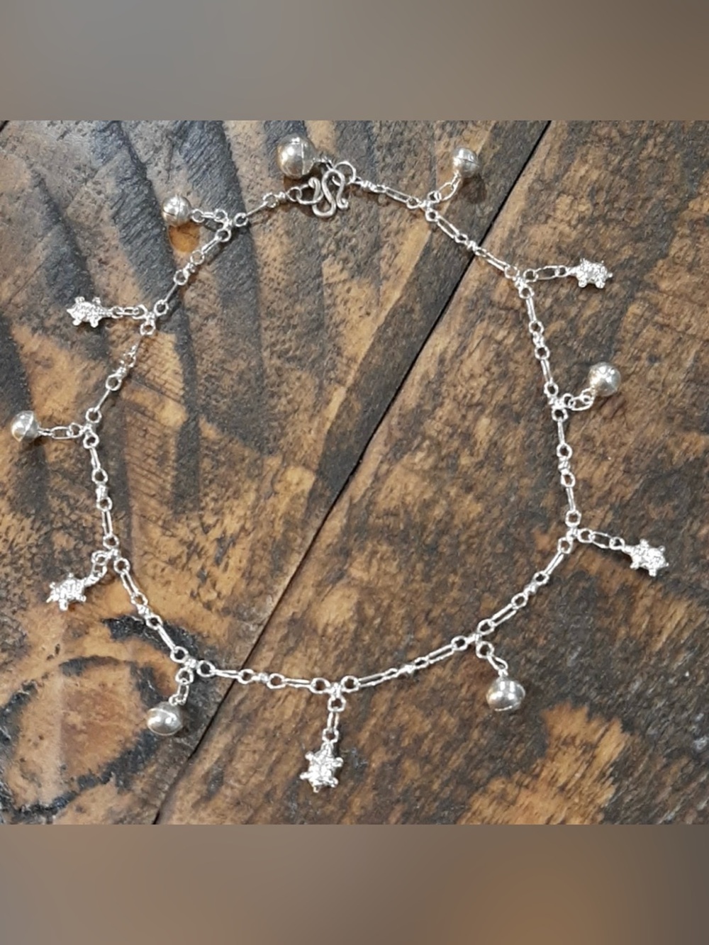 Sterling Ankle bracelet 🐢 and 🔔